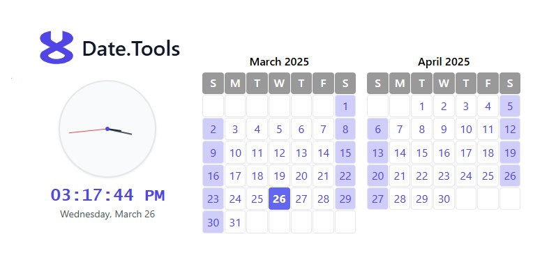 date tools online